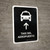 Airport Taxi With Up Arrow Black Spanish Portrait - Wall Sign