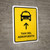 Airport Taxi With Up Arrow Yellow Spanish Portrait - Wall Sign