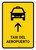 Airport Taxi With Up Arrow Yellow Spanish Portrait - Wall Sign