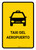 Airport Taxi Yellow Spanish Portrait - Wall Sign