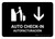 Auto Check In With Down Arrow Black Bilingual Spanish Landscape - Wall Sign