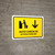 Auto Check In With Down Arrow Yellow Bilingual Spanish Landscape - Wall Sign