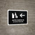 Auto Check In With Left Arrow Black Bilingual Spanish Landscape - Wall Sign