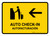 Auto Check In With Left Arrow Yellow Bilingual Spanish Landscape - Wall Sign