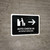 Auto Check In With Right Arrow Black Bilingual Spanish Landscape - Wall Sign