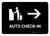 Auto Check In With Right Arrow Black Landscape - Wall Sign