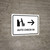 Auto Check In With Right Arrow White Landscape - Wall Sign
