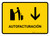 Auto Check In With Down Arrow Yellow Spanish Landscape - Wall Sign