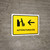 Auto Check In With Left Arrow Yellow Spanish Landscape - Wall Sign