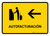 Auto Check In With Left Arrow Yellow Spanish Landscape - Wall Sign