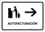 Auto Check In With Right Arrow White Spanish Landscape - Wall Sign