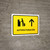 Auto Check In With Up Arrow Yellow Spanish Landscape - Wall Sign