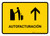 Auto Check In With Up Arrow Yellow Spanish Landscape - Wall Sign