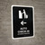 Auto Check In With Left Arrow Black Bilingual Spanish Portrait - Wall Sign