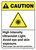 Caution: High Intensity Ultraviolet Light ANSI - Wall Sign