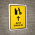 Auto Check In With Up Arrow Yellow Portrait - Wall Sign