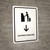 Auto Check In With Down Arrow White Spanish Portrait - Wall Sign