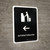Auto Check In With Left Arrow Black Spanish Portrait - Wall Sign