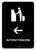 Auto Check In With Left Arrow Black Spanish Portrait - Wall Sign
