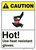 Caution: Hot Use Heat Resistant Gloves ANSI - Wall Sign