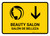 Beauty Salon With Down Arrow Yellow Bilingual Spanish Landscape - Wall Sign