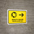 Beauty Salon With Right Arrow Yellow Bilingual Spanish Landscape - Wall Sign