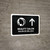 Beauty Salon With Up Arrow Black Bilingual Spanish Landscape - Wall Sign
