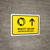 Beauty Salon With Up Arrow Yellow Bilingual Spanish Landscape - Wall Sign