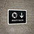 Beauty Salon With Down Arrow Black Landscape - Wall Sign
