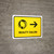 Beauty Salon With Right Arrow Yellow Landscape - Wall Sign