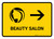Beauty Salon With Right Arrow Yellow Landscape - Wall Sign