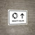 Beauty Salon With Up Arrow White Landscape - Wall Sign