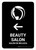 Beauty Salon With Left Arrow Black Bilingual Portrait - Wall Sign