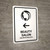 Beauty Salon With Left Arrow White Bilingual Spanish Portrait - Wall Sign