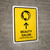 Beauty Salon With Up Arrow Yellow Bilingual Spanish Portrait - Wall Sign