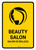 Beauty Salon Yellow Bilingual Spanish Portrait - Wall Sign