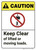Caution: Keep Clear Of Lifted Or Moving Loads ANSI - Wall Sign