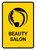 Beauty Salon Yellow Portrait - Wall Sign