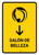 Beauty Salon With Down Arrow Yellow Spanish Portrait - Wall Sign