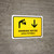 Drinking Water With Down Arrow Yellow Bilingual Spanish Landscape - Wall Sign