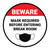 Beware: Mask Required Before Entering Break Room - Floor Sign