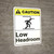 Caution: Low Headroom ANSI - Wall Sign