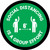 Social Distancing Is A Group Effort Green Circular - Floor Sign
