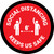 Social Distancing Keeps Us Safe Red Circular - Floor Sign