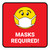 Masks Required Red Square - Floor Sign