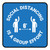 Social Distancing Is A Group Effort Blue Square - Floor Sign