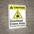 Caution: Overhead Crane Area Proceed With Caution ANSI - Wall Sign