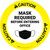Caution: Mask Required Before Entering Office Circular - Floor Sign