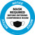 Notice: Mask Required Before Entering Conference Room Circular - Floor Sign