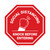 Stop: Circle Social Distancing Knock Before Entering Circular - Floor Sign